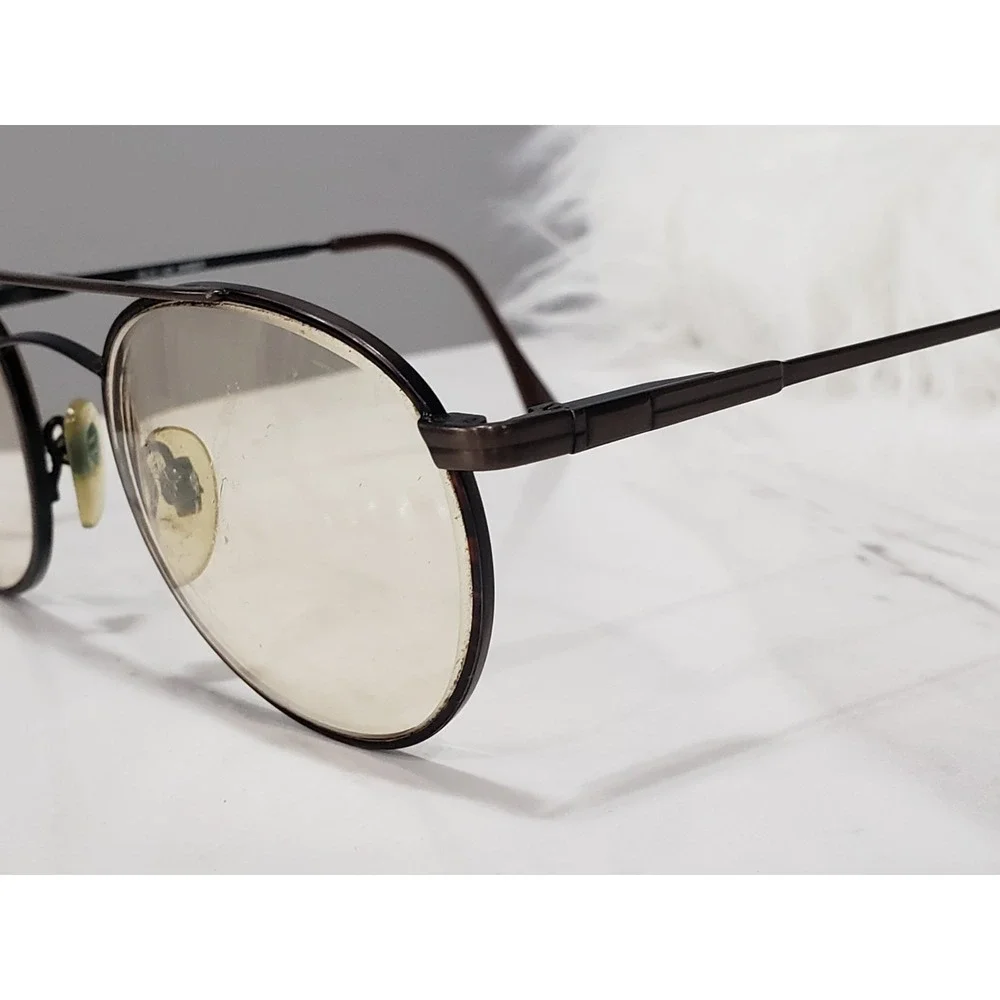 FRAMES Ronnie Eye Q AMBER Tortoise Double Bridge Aviator Eyeglasses 52-21-140